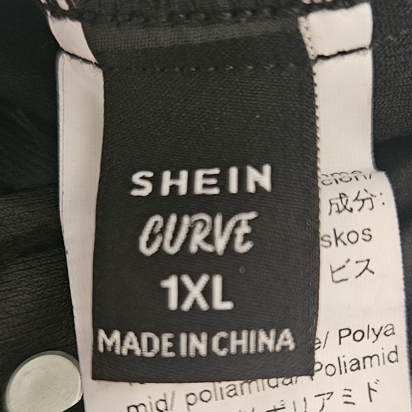 SHEIN Curve Plus Faux Leather Straight Leg Pants - Picture 8 of 8